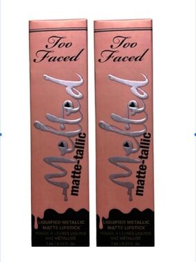 2PK! Too Faced Melted Matte-tallic Liquid Lipstick "Our Lips Are Sealed" 7ml NWT